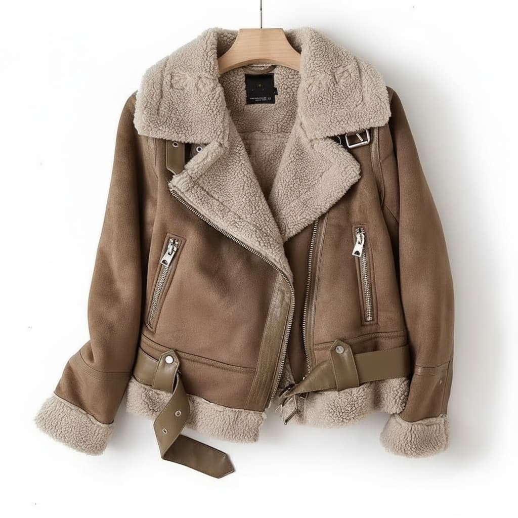 Colette Shearling Suède Jas