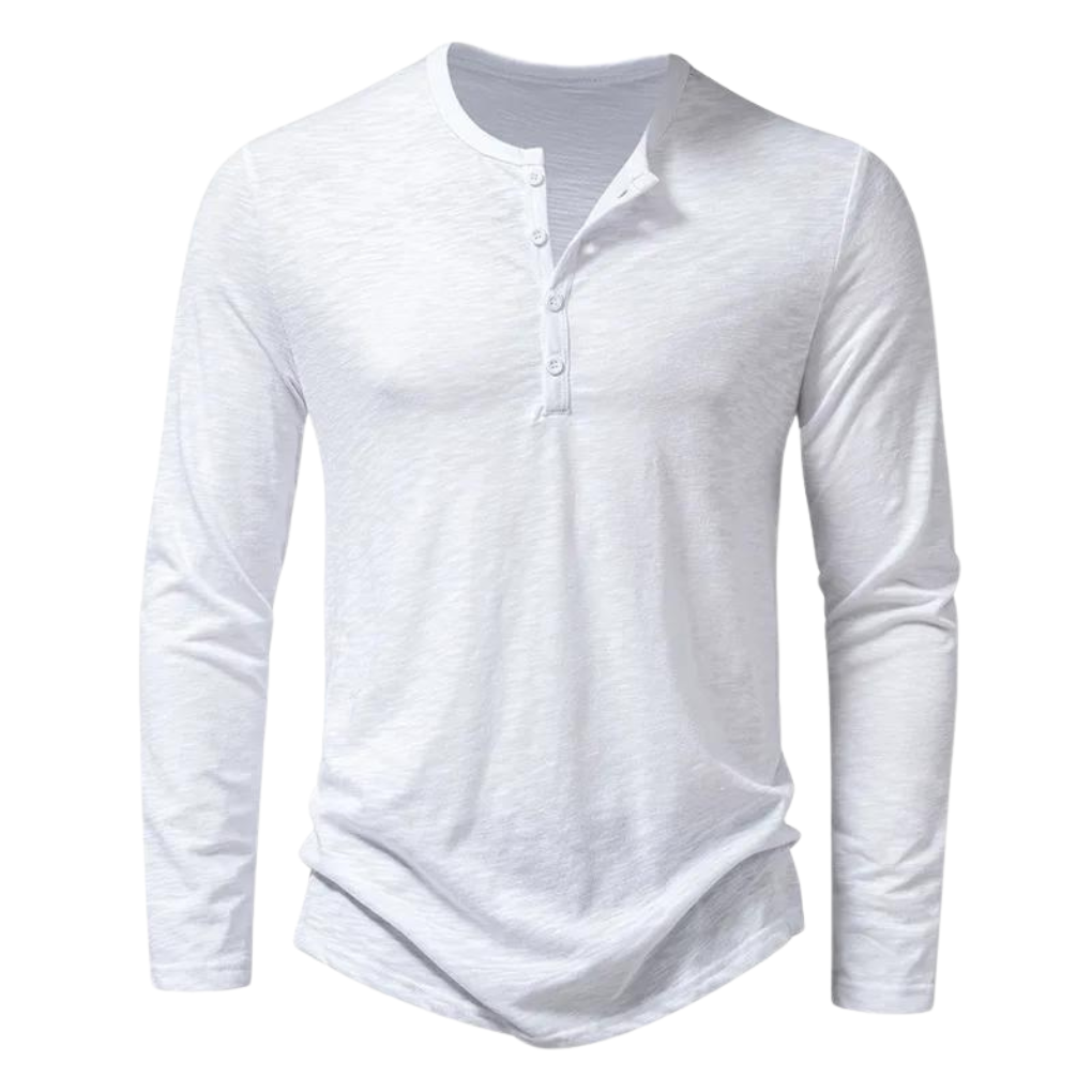 Comfortabel katoenen T-shirt met lange mouwen voor heren