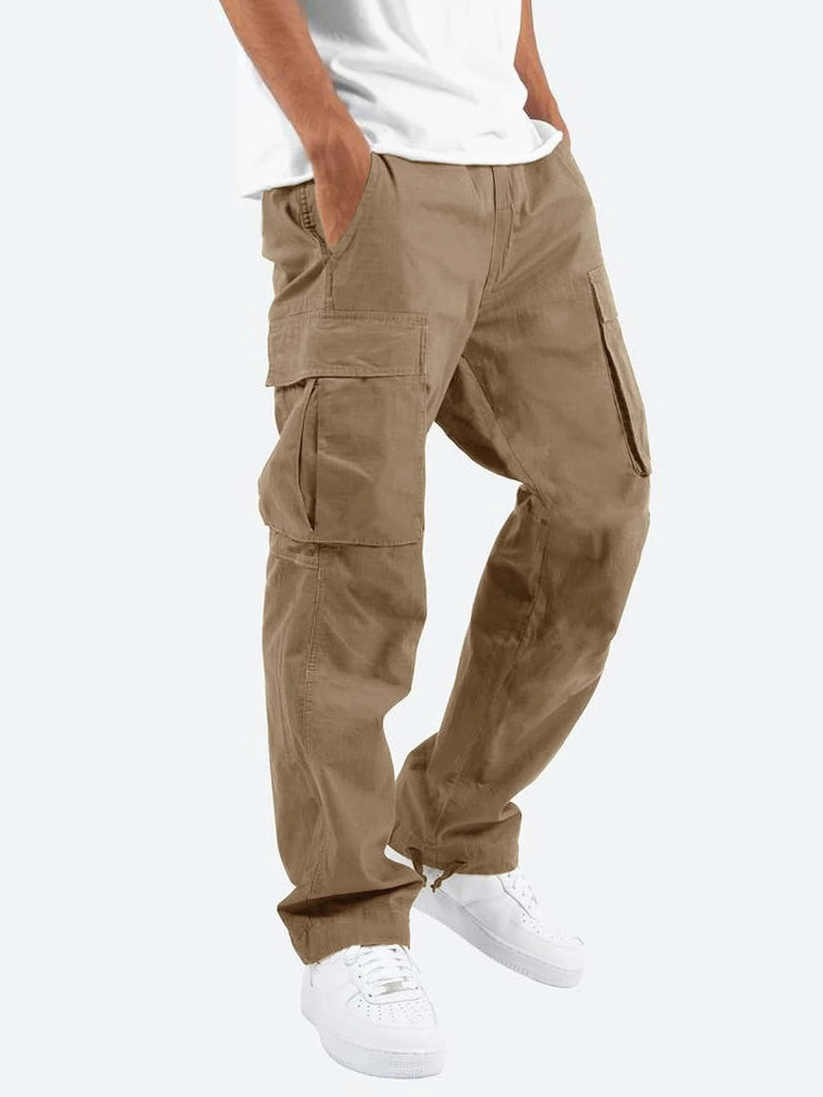 Cargobroek Heren | Cargo Broek | Elastische Tailleband & Ruime Zakken
