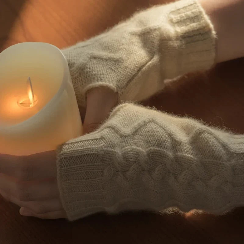 100% Geiten Kasjmier Vingerloze Handschoenen