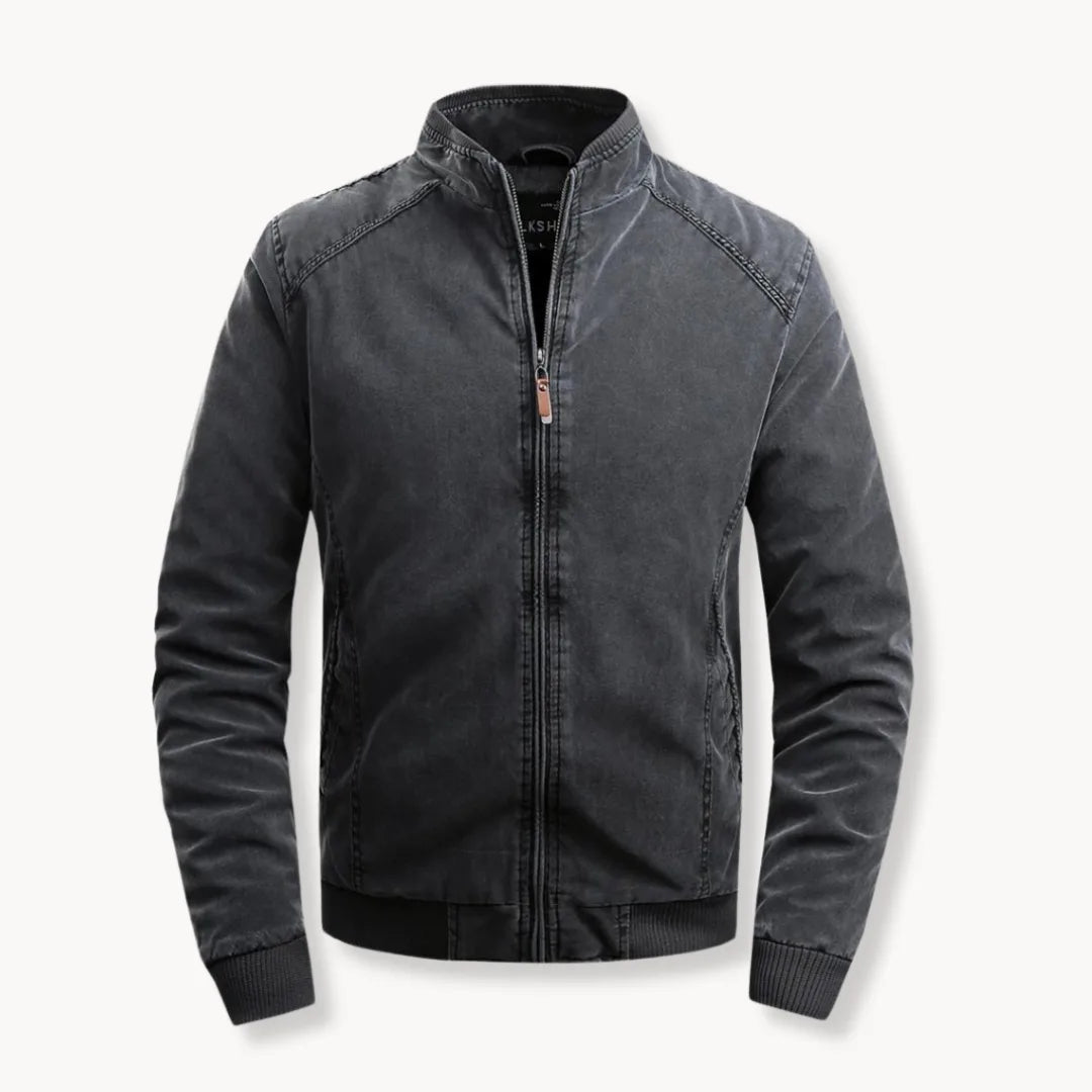 Hugo | Casual jas met opstaande kraag en ritsluiting