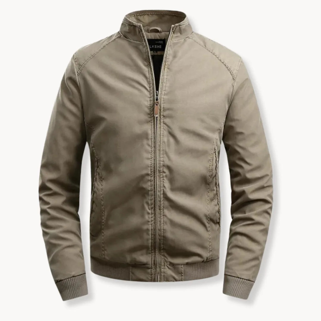 Hugo | Casual jas met opstaande kraag en ritsluiting