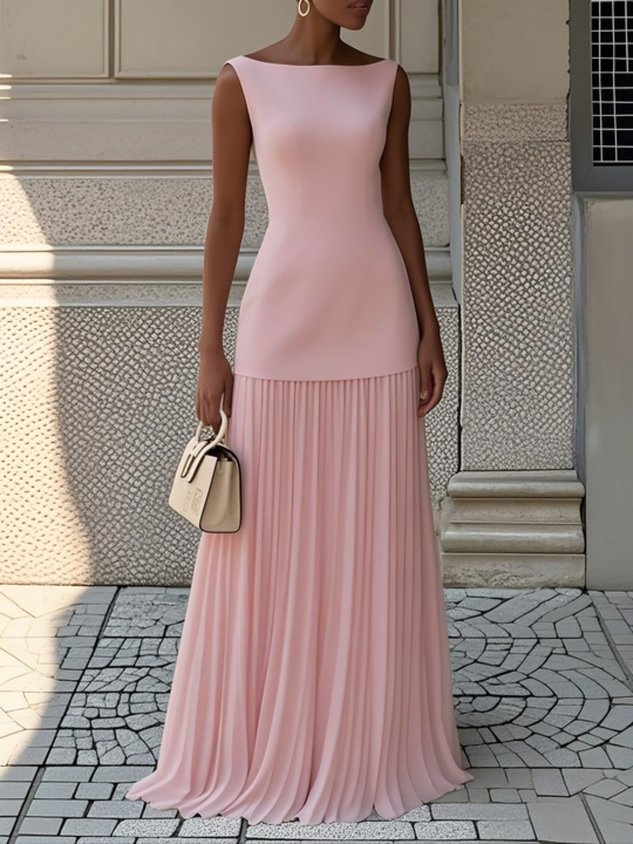 Luciana | Geplooide maxi-jurk