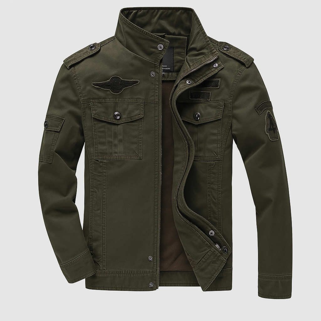 Duurzame militaire jas voor heren (voorverkoop)