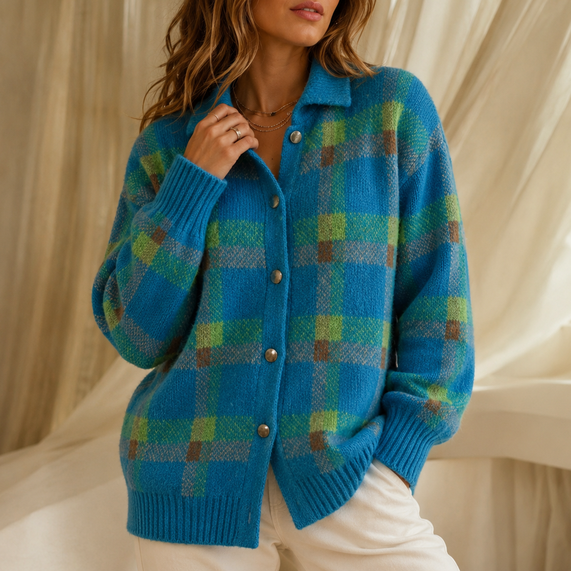 Collarhold – Oversized Cardigan Met Een Kraag Die Zijn Vorm Houdt