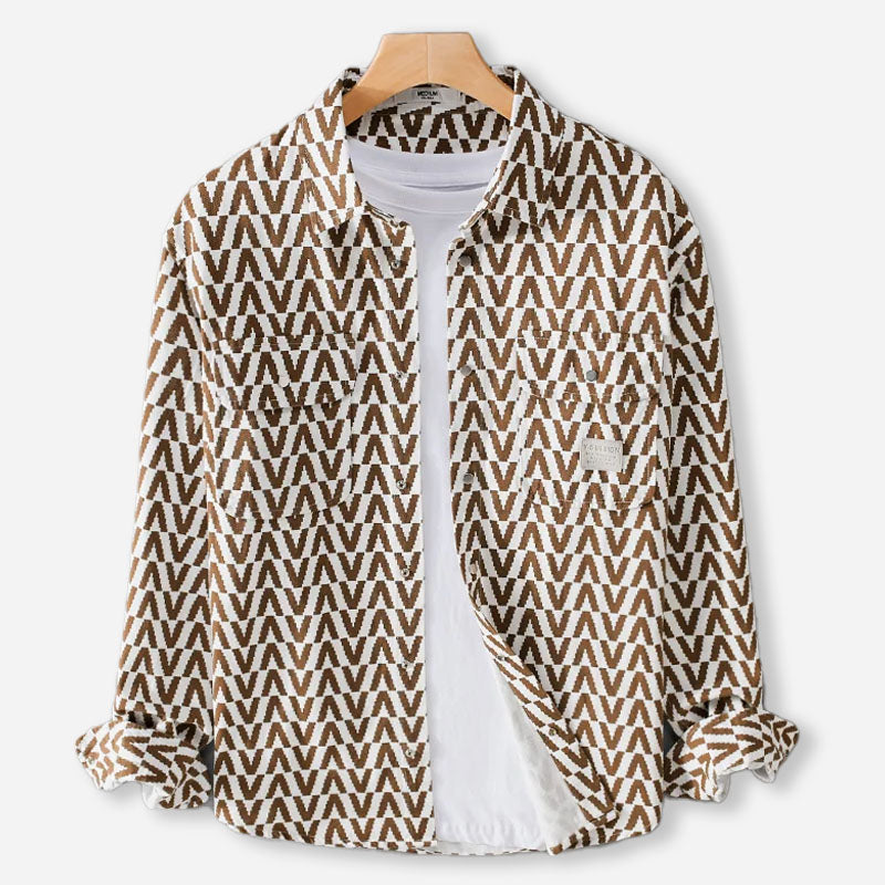Chevron Charm Katoenen Shirt