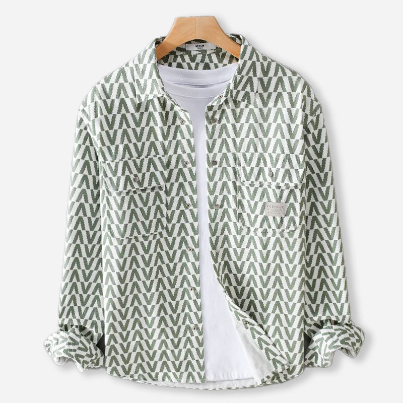 Chevron Charm Katoenen Shirt