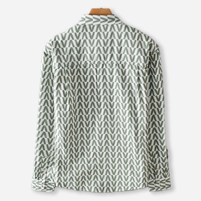 Chevron Charm Katoenen Shirt