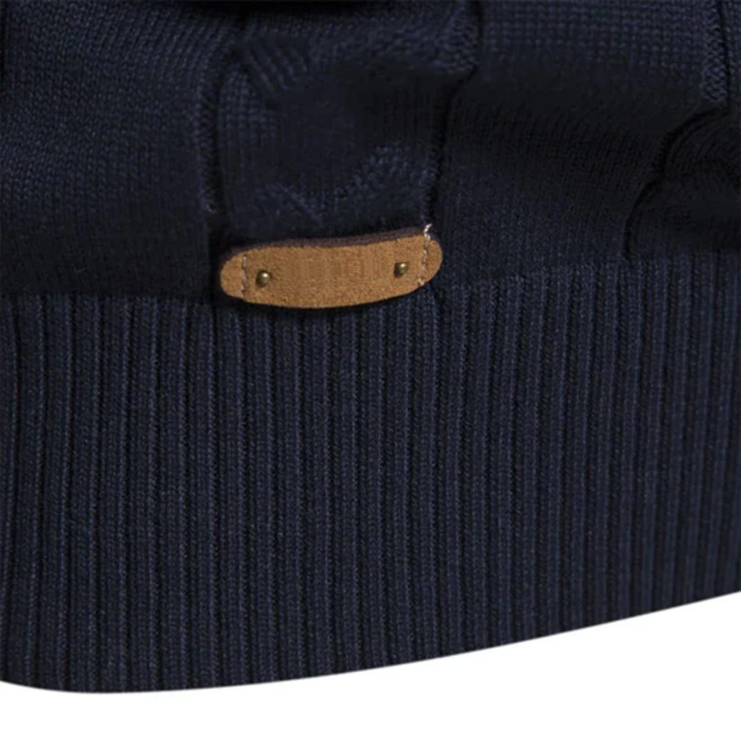 Comfortabel Wintertrui Met Rits Voor Mannen - Olaf