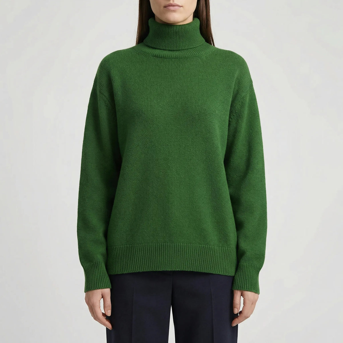 Geribde Turtleneck Trui – Casual Lange Mouwen Stijl