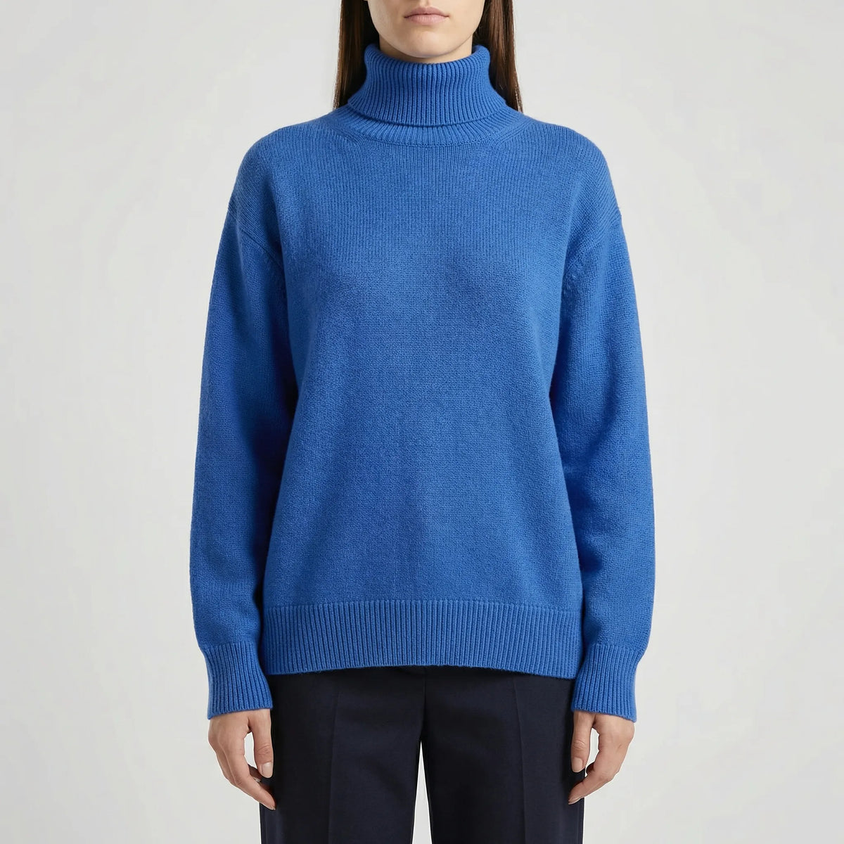 Geribde Turtleneck Trui – Casual Lange Mouwen Stijl