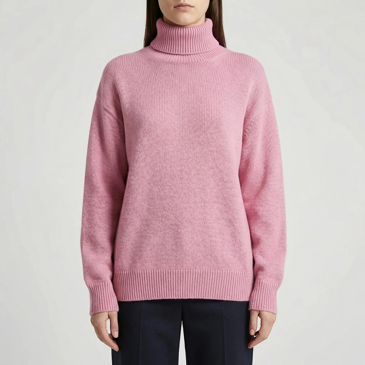 Geribde Turtleneck Trui – Casual Lange Mouwen Stijl