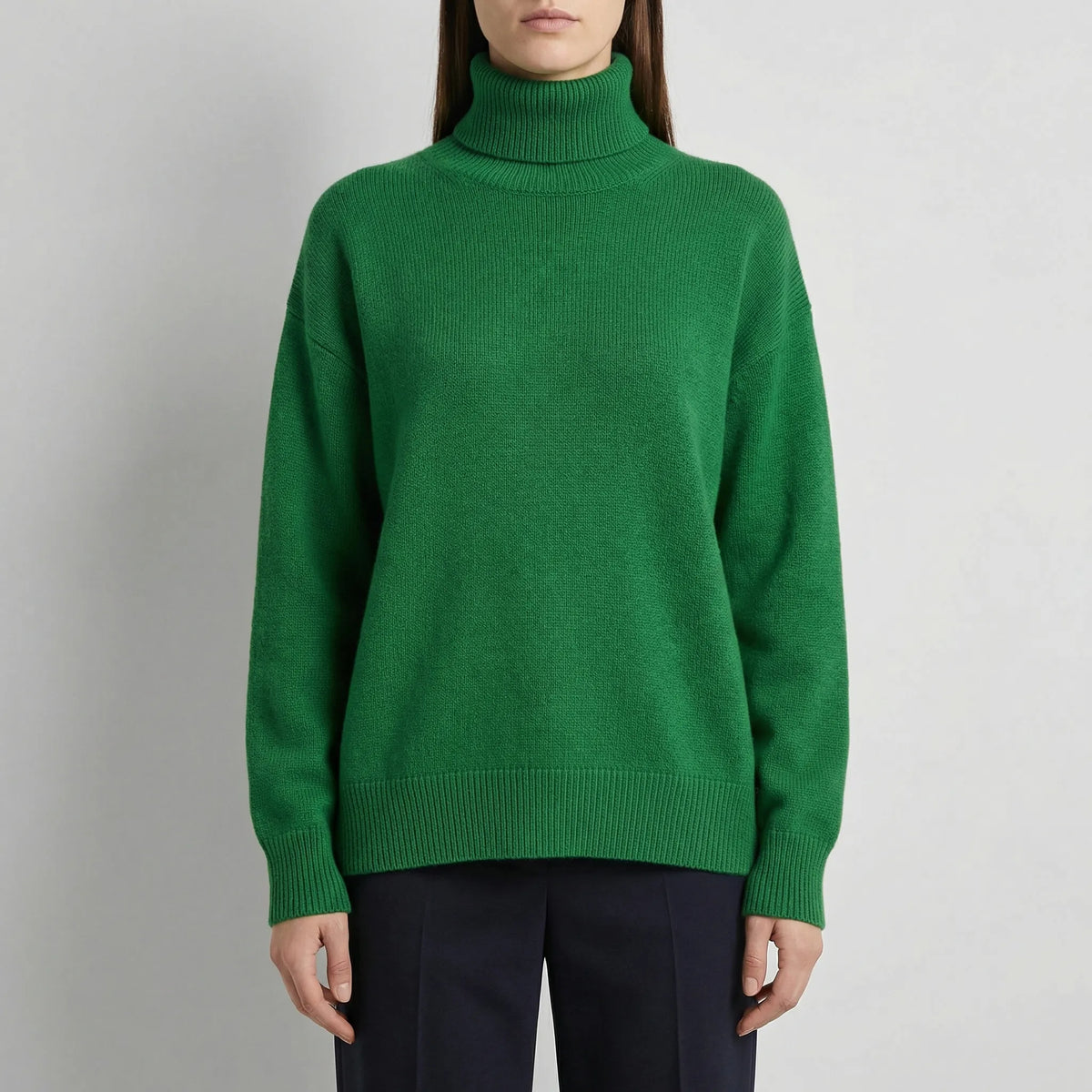 Geribde Turtleneck Trui – Casual Lange Mouwen Stijl