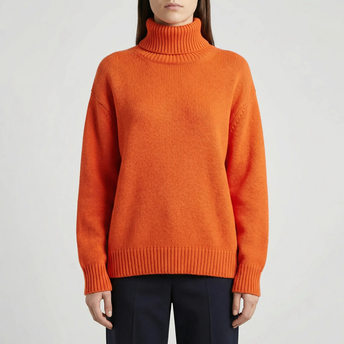 Geribde Turtleneck Trui – Casual Lange Mouwen Stijl