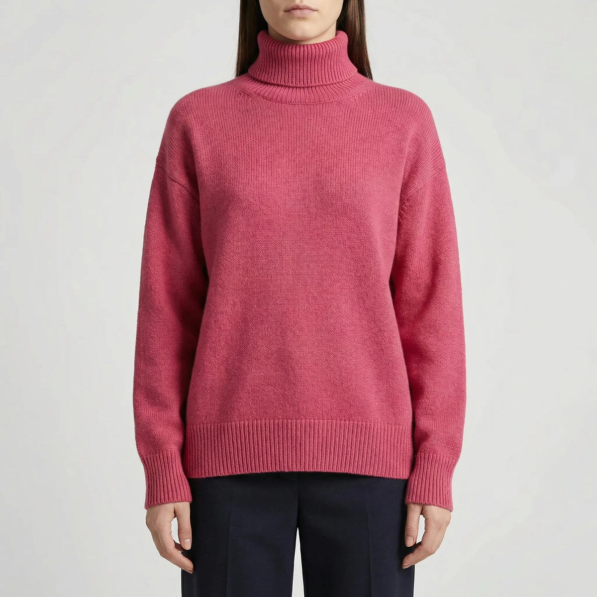 Geribde Turtleneck Trui – Casual Lange Mouwen Stijl