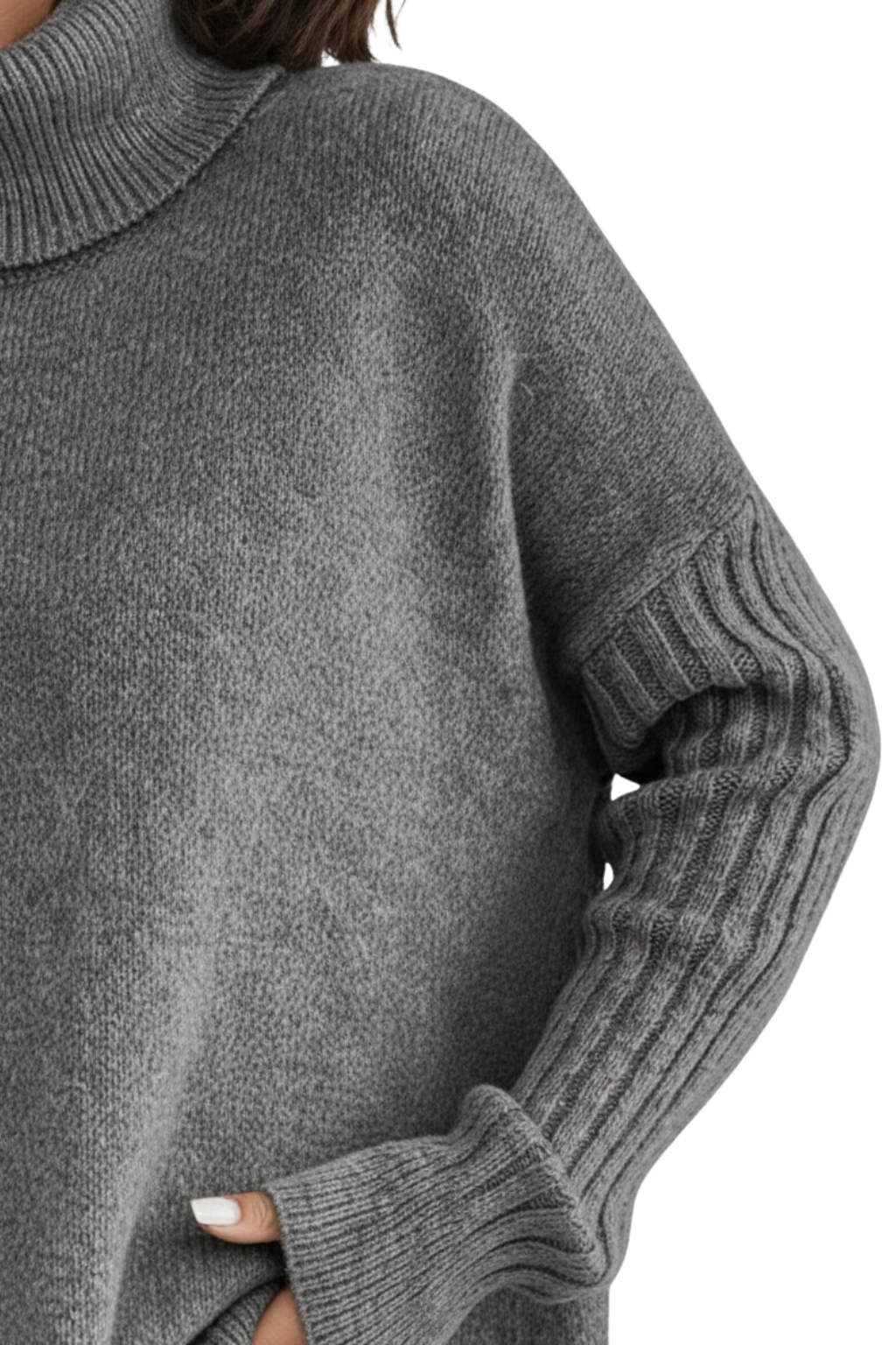NAOMI – GEZELLIGE ASYMMETRISCHE TURTLENECK TRUI