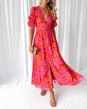 Derana | Rood-roze Maxijurk