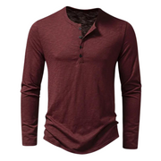 Comfortabel katoenen T-shirt met lange mouwen voor heren