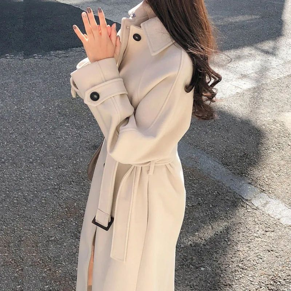 Vrouwen Elegant Lange Jas