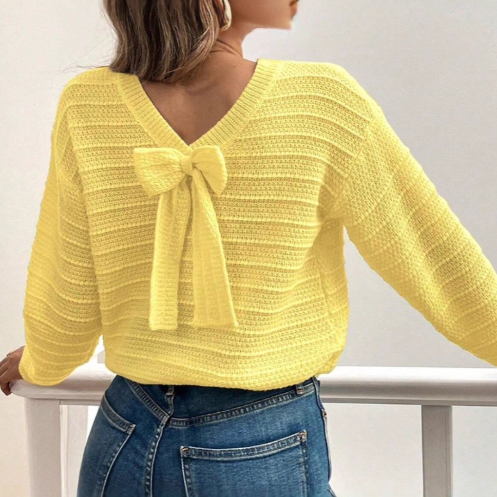 Vrouwen Bow-Back Pullover Sweater