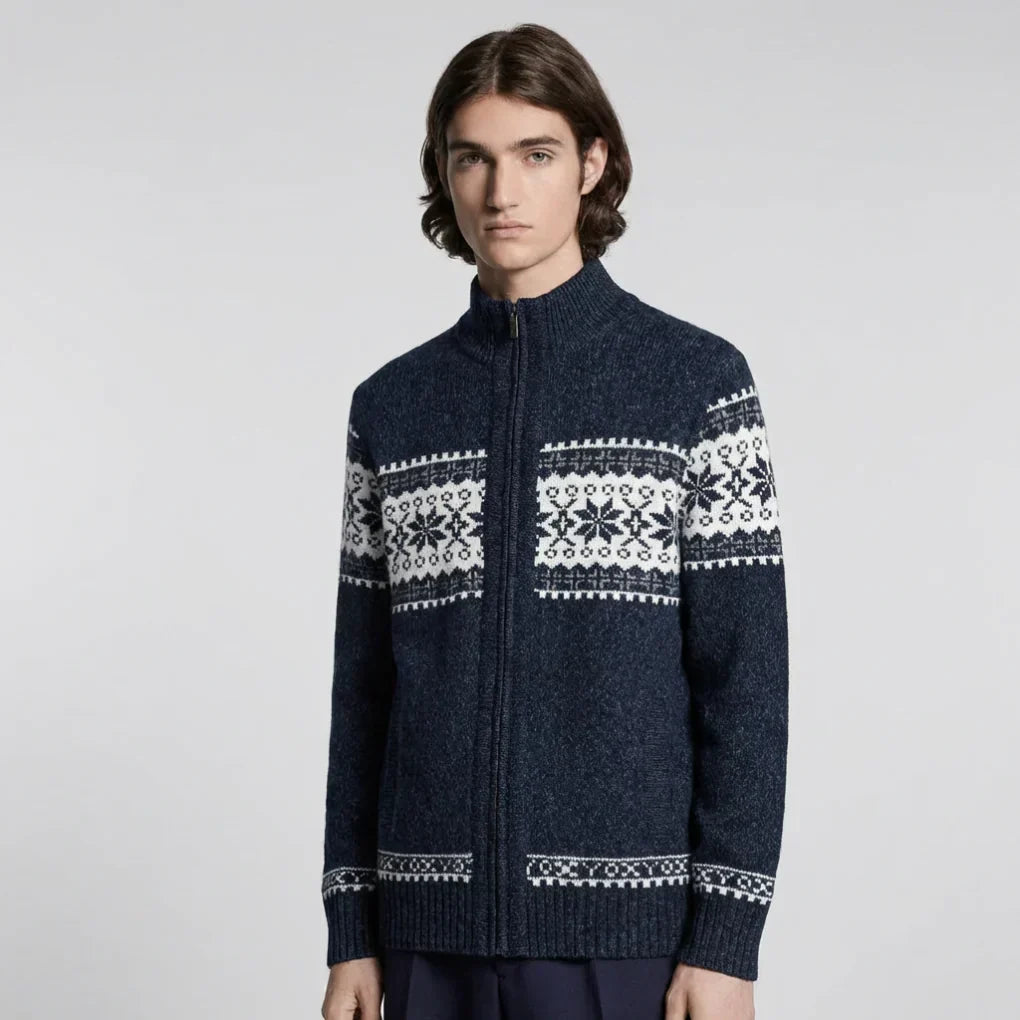 Heren Gehaakte Winter Cardigan
