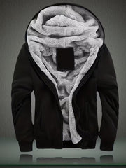 Fleece jas met capuchon en ritssluiting