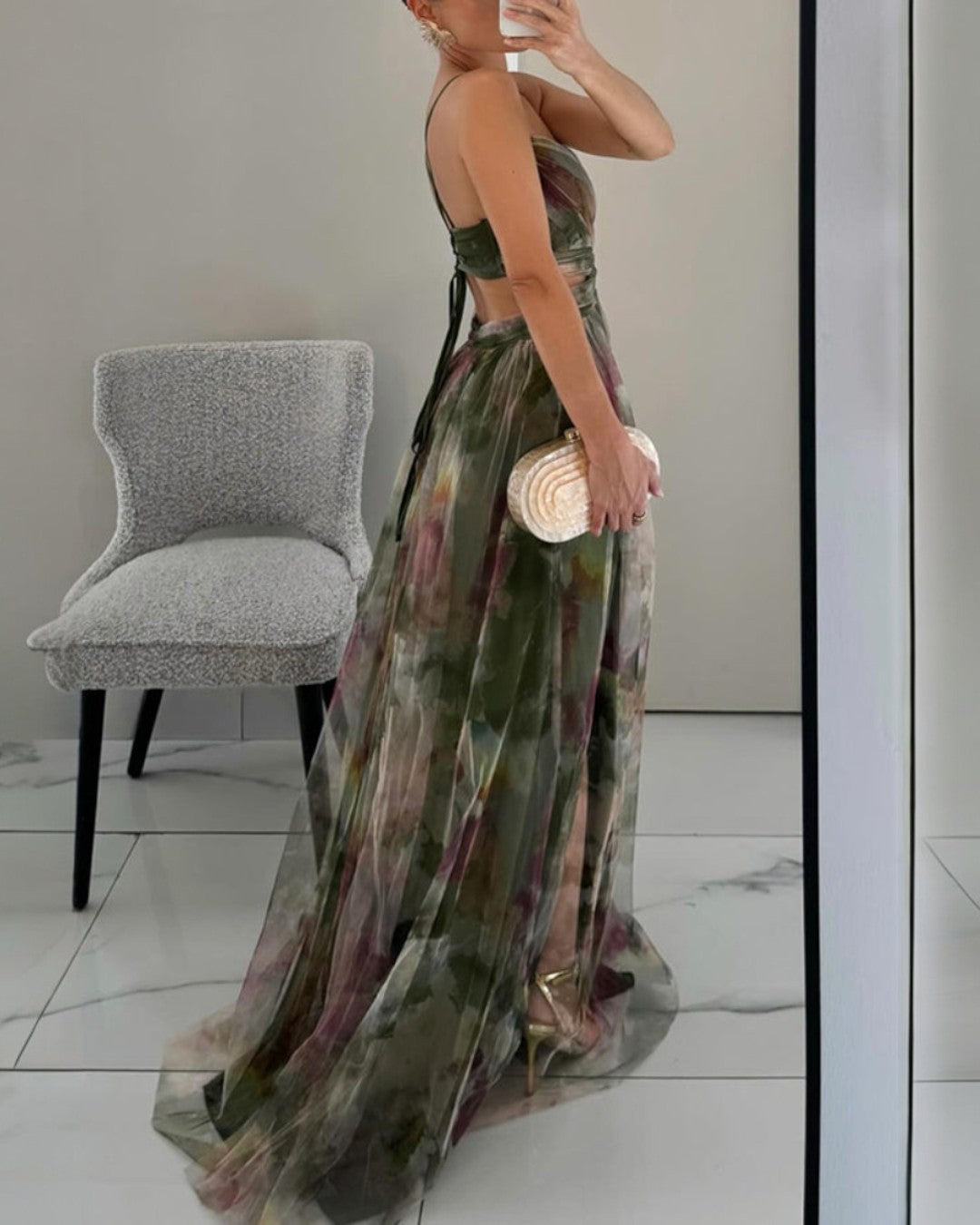 Katrien | Maxi-jurk met bloemenprint