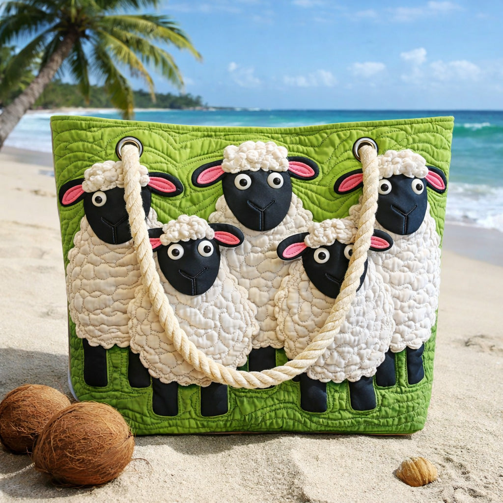 Sheep Heaven | Gewatteerde strandtas