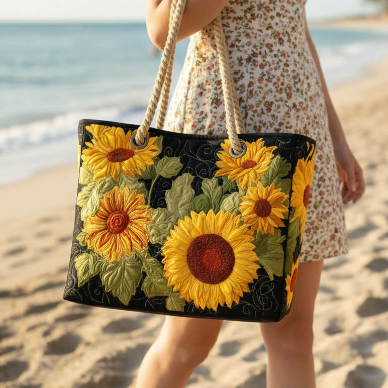 Sunflower | Gewatteerde strandtas