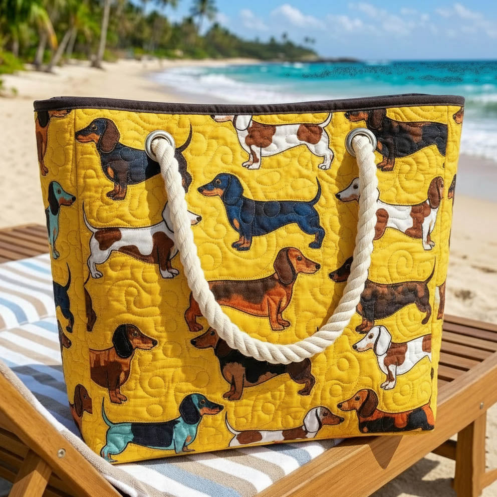 Sausage Dogs | Gewatteerde strandtas