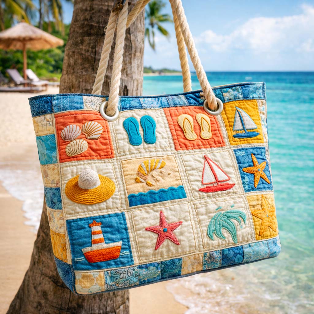 Summer Ready | Gewatteerde strandtas