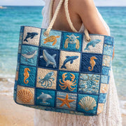 Marine Life | Gewatteerde strandtas