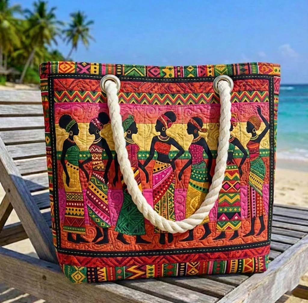 Melanin Queens Roze | Gewatteerde strandtas