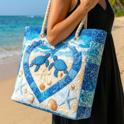Turtle Serenity | Gewatteerde strandtas