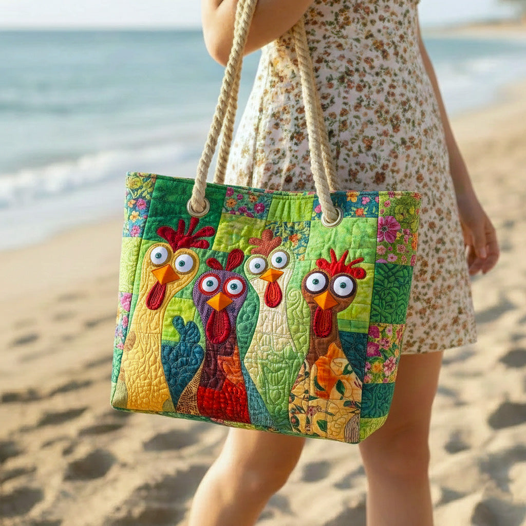 Funky Chicken | Gewatteerde strandtas