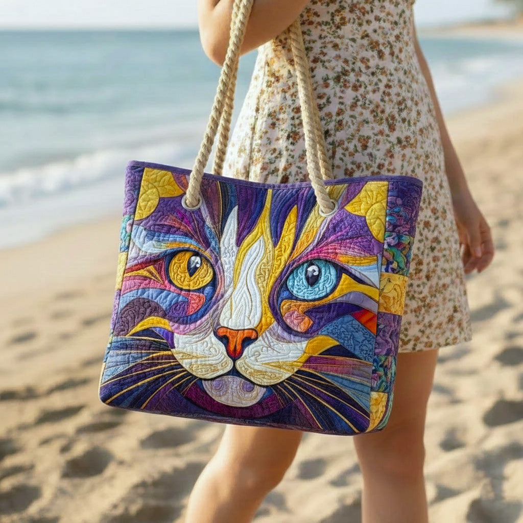 Catitude | Gewatteerde strandtas