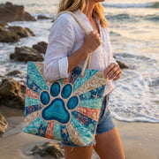 Paw Patch Blauw | Gewatteerde strandtas