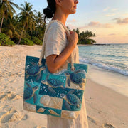 Turtle Bay | Gewatteerde strandtas