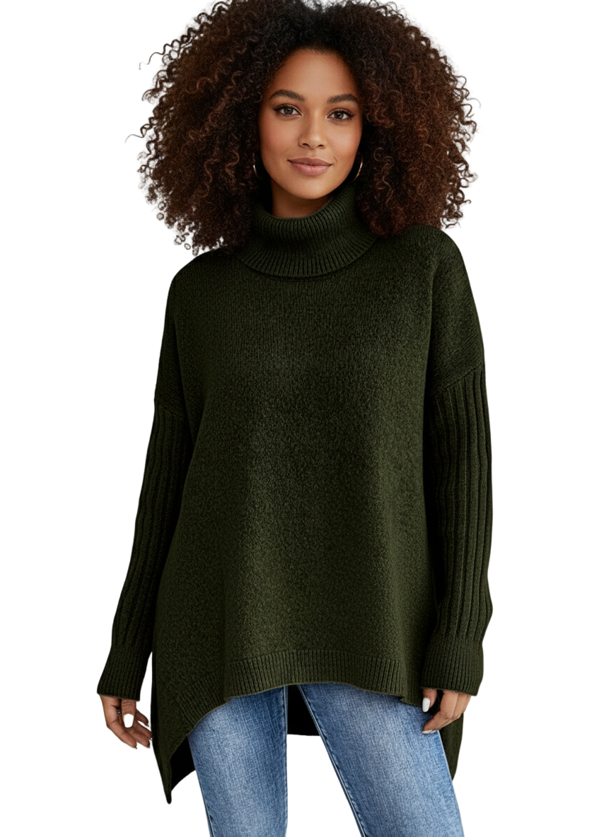 NAOMI – GEZELLIGE ASYMMETRISCHE TURTLENECK TRUI