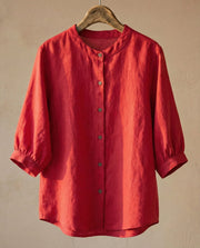 Cherie | Blouse van katoen en linnen