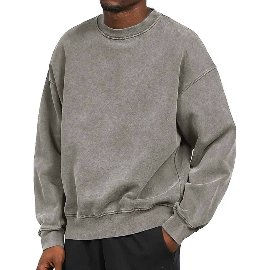 Comfortabel Washed Heren Sweater - Fours