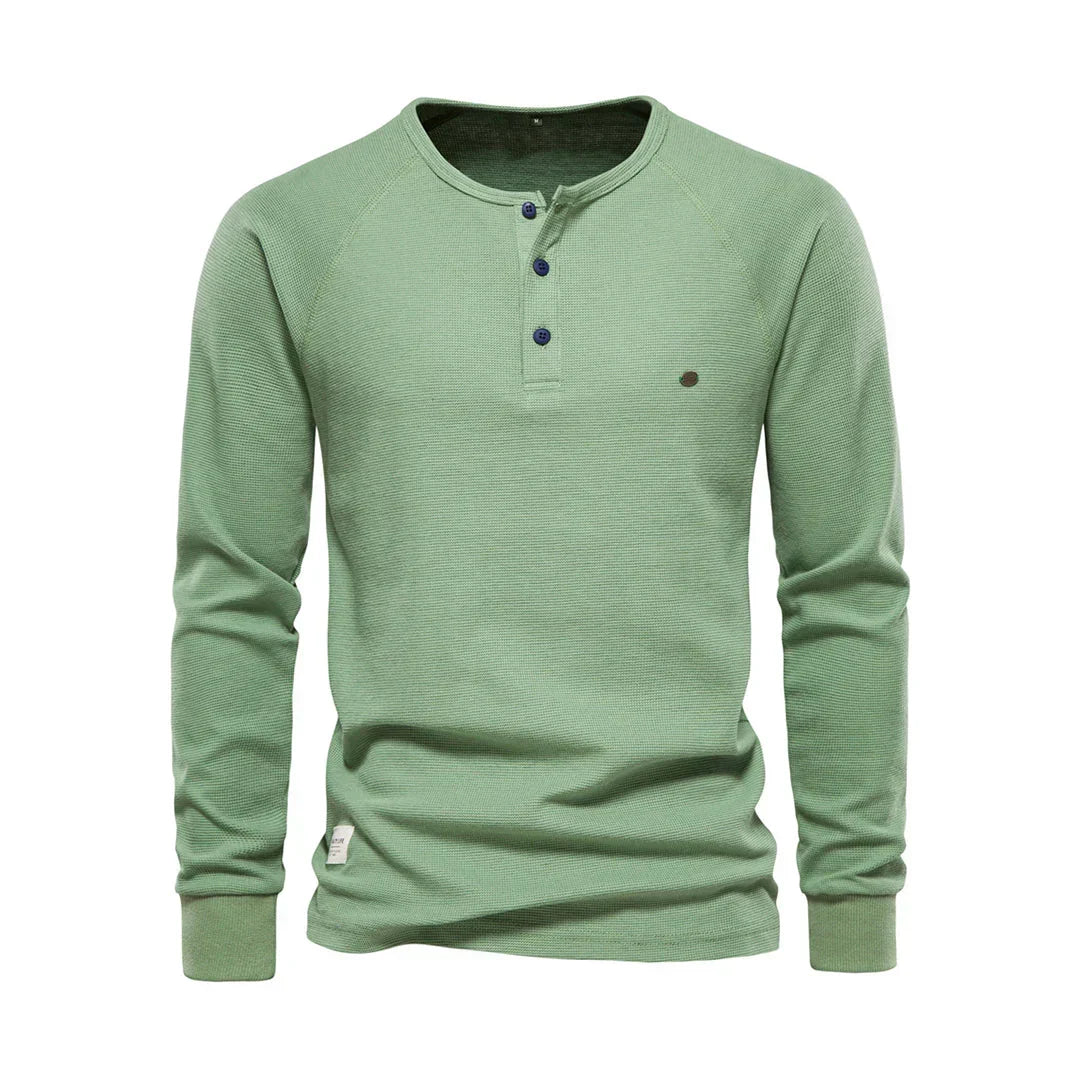 Heren Shirt met lange mouwen en ronde hals