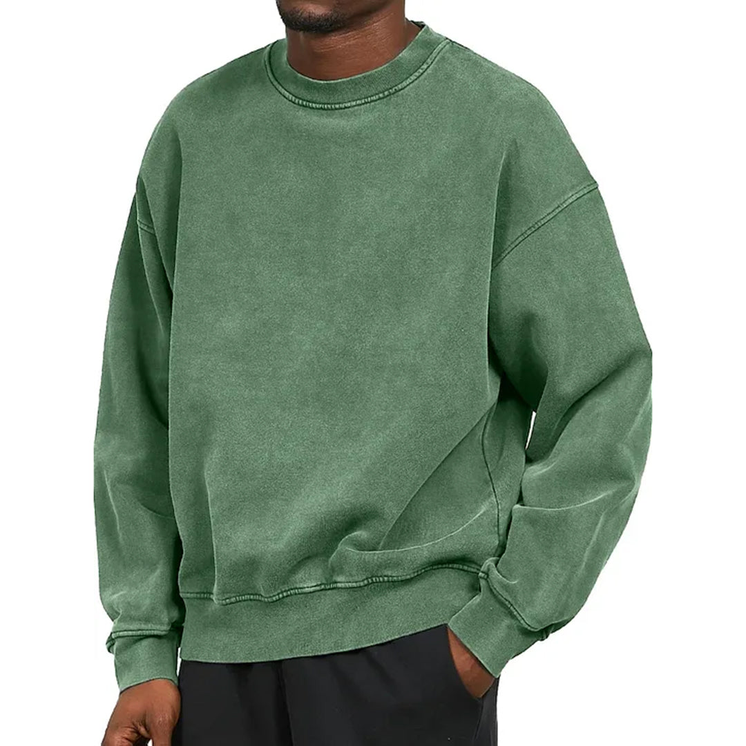 Comfortabel Washed Heren Sweater - Fours