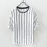 Vincent Steele Linnen Gestreept Shirt