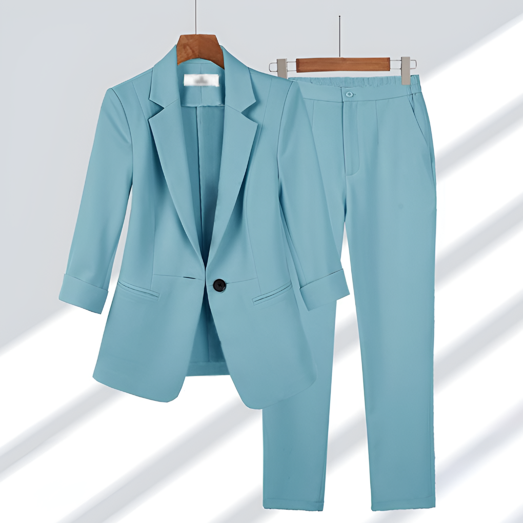 Formele damespakset met blazer en broek