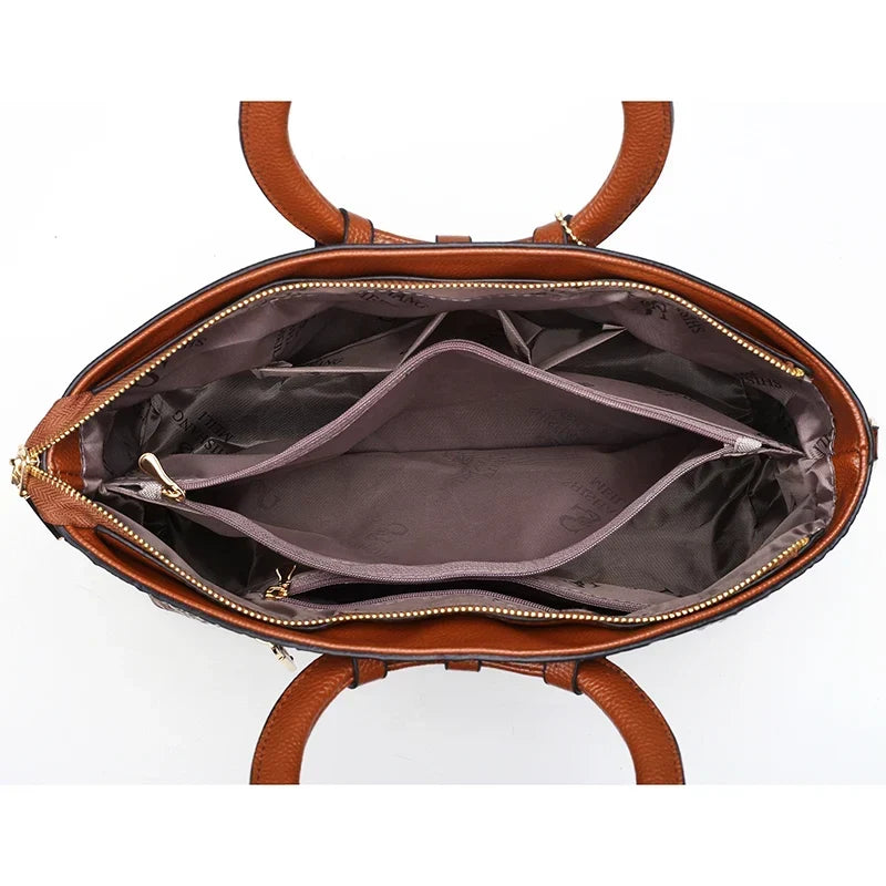 L'Adrienne Geperst Vintage Leren Tas