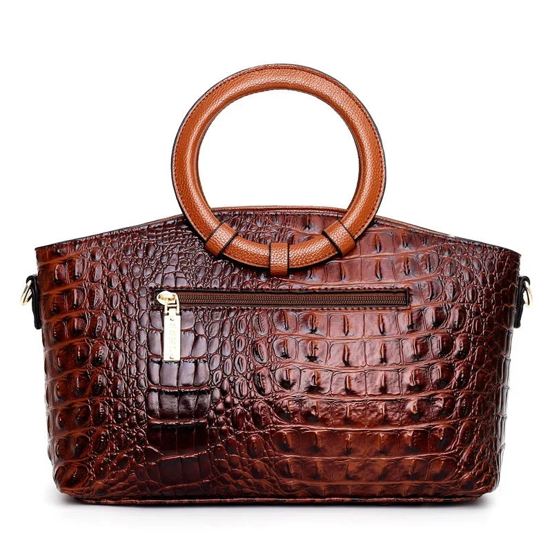L'Adrienne Geperst Vintage Leren Tas