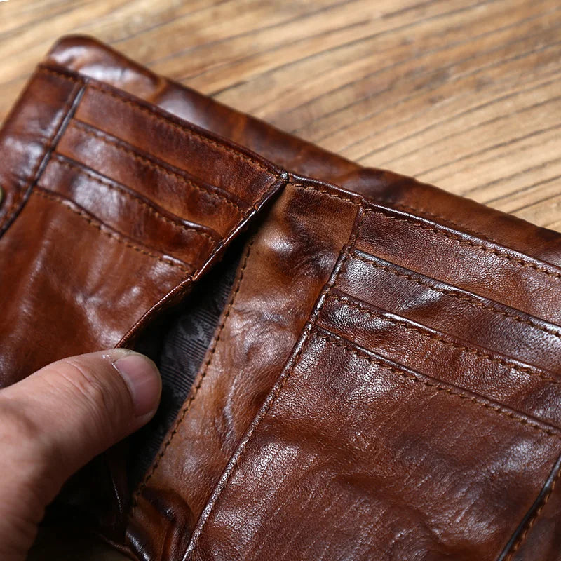 Patina Volnerf Leren Portemonnee