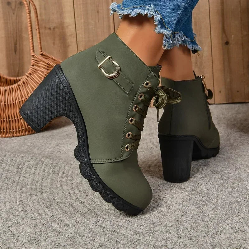Halfhoge Laarzen Dames | Blokhak & Comfortabel