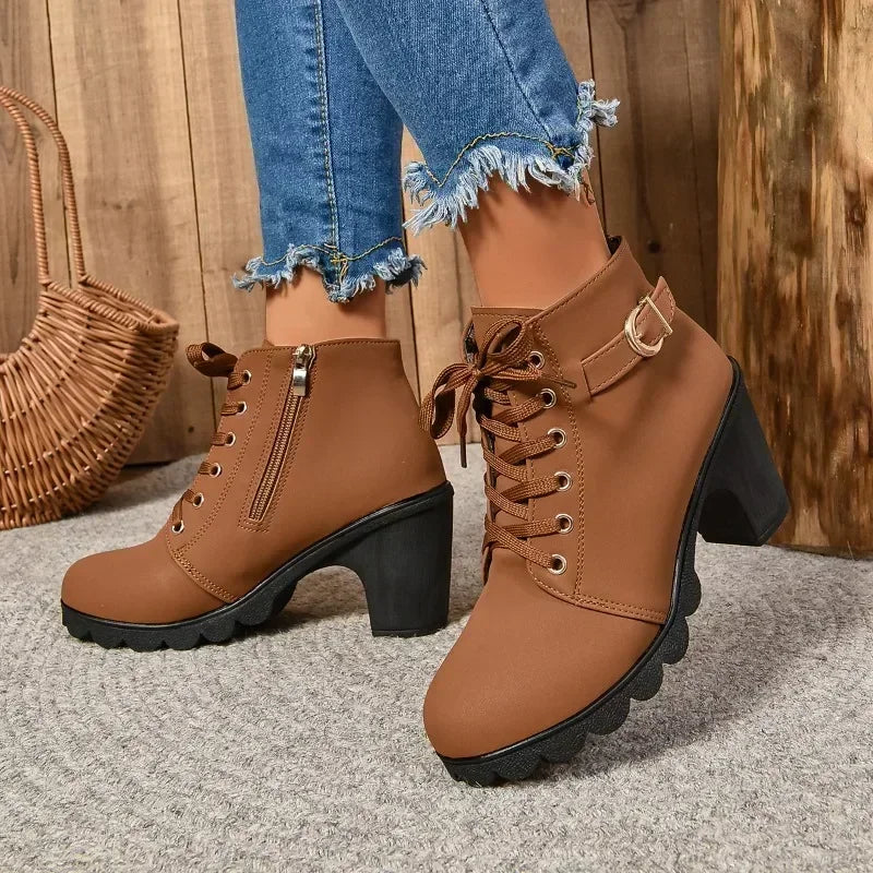 Halfhoge Laarzen Dames | Blokhak & Comfortabel